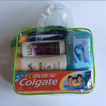 Welfare set boxed soap bamboo fiber towel toothpaste toothbrush comb Bath set