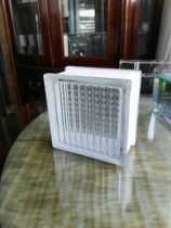 Transparent cloud glass brick square 145mm series parallel pattern opaque toilet partition wall tile Crystal brick