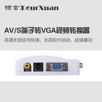Video converter portable RCA interface set-top box connected to VGA to monitor TV to PC TV to computer