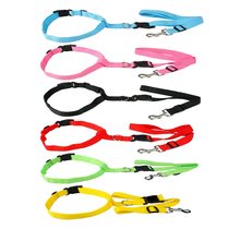 6 Colors Nylon Hand Free Dog Pet Leash Lead for Hiking Joggi