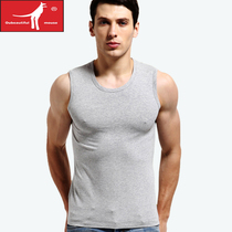 Mens vest wide shoulder summer modal bottomless T-shirt slim body fitness waistcoat sports sweatshirt tide