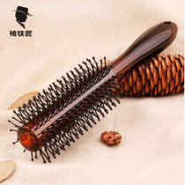 Amber soft tooth anti-cylinder comb hair salon hairdressing comb curly hair comb electrostatic barber shop roll comb pear flower comb