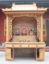 Plain roof shrines can be assembled Buddha Hall Shenlou Buddha Hall Design Temple shrines Camphor Wood shrines