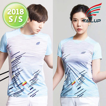 2018 new South Korea imported TAILUP badminton suit sports quick-drying sweat-absorbing mens and womens short-sleeved team uniform T-shirt 16