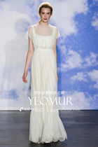  Haute couture wedding dress Lotus leaf crystal dot yarn fairy cover arm super fairy beauty