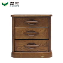 Double leaf furniture solid wood Chinese style modern with drawer can store atmospheric bedroom bedside table