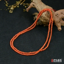 (Nanhong Buddha beads) Liangshan full of meat Jinhong persimmon red hand string 4MM216 selected boutiques