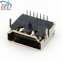 Factory direct TV computer dedicated HD interface female HDMI 19P three rows of 90 degrees of copper