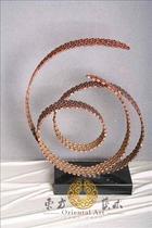  Science and technology ring nut hand-welded sculpture handicraft ornaments Slash and burn cultivation tempering wrought iron abstract