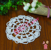 Tao elegant pure handmade crochet hook cotton lace hollow round placemat decorative mat coaster placemat 21 colors