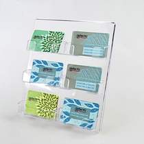 Creative hanging business card box multi-layer business card holder office wall six-grid business card box transparent desktop business card rack