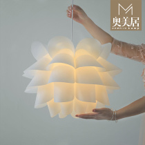 Warm series New White Lotus shop chandelier modern simple Nordic lamps restaurant creative Lily Lantern