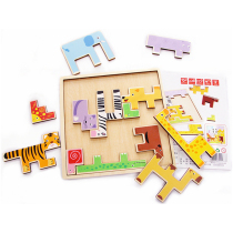 Young Childrens Wood new animal toys mainland wooden game gifts put together baby puzzle puzzle puzzle puzzle intelligence