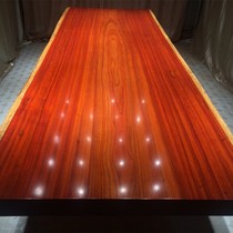 Size: 393 * 145 * 13 African red flowers pear large plate solid wood log tea table tea table tea plate spot desk