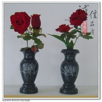 Cemetery Special Vase Special Price Stone Sculpture Vase Green Stone Vase Interior Flower Vase Interior Flower Vase For Worship God Ming Vase