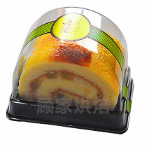 4 packed A93-64 cake roll box with lid transparent curved mousse roll tiger skin roll Swiss roll packing box