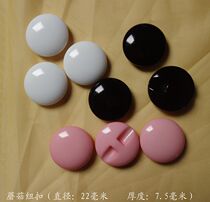 22mm glossy steamed bun shape resin buttons white black pink suit coat buttons hot sale