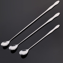 Stainless steel spoon small long handle spoon mixing spoon super long smoothie bar spoon juice milk tea seasoning coffee seasoning spoon