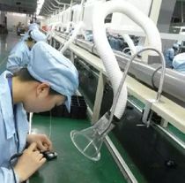 Assembly line soldering iron solder welding Smoking smoking cover Plastic horn transparent smoking cover with pipe hoop Pipe