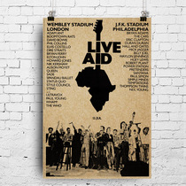 Rock band poster 40*60cm live aid rock African benefit concert poster