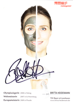 German fencer Beijing Olympic champion Heidermans autograph official card