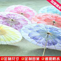Silk Cloth Umbrella Transparent Jasmine Flowers Open Oriental Song Dance Ensemble Dancing Handmade Umbrella Performance Props