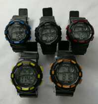 Primary school students colorful alarm Ling week Sun and moon stopwatch Luminous childrens wrist watch