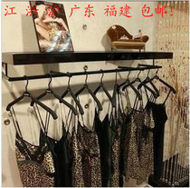 Wrought iron wall clothing rack clothing store hanger display rack rack wall-mounted clothing rack spot