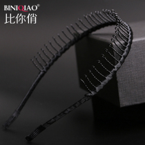 Simple fashion with teeth makeup wash hair band comb thin Korean hair accessories non-slip with teeth men and women hair card headband