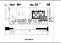 A place with three rooms and two halls modern style board room decoration drawings cad drawings
