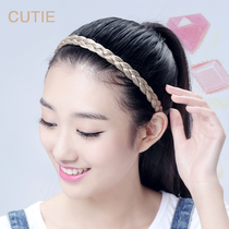 Jie drip wig hair band hand-woven twist braid head hoop Korean version of Mori womens retro hairband simple