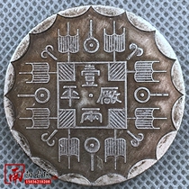 Silver dollar silver dollar Yuan Shikai Dayang Longyang silver coin ancient coin Guangxu eight years Jilin silver cake machine official Bureau supervision