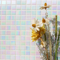 Simple white symphony mosaic Door head cashier bar sink shower room background wall mosaic