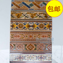 Tile European antique serif Pastoral style wave waist turn angle foot wave line 120*500 skirting line
