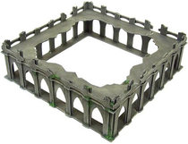 Little wheat smells record Warhammer war chess running group DND wooden scene temple ruins small scene