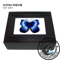 Scheduled Korean Yedan original imported cross stitch blank mounted log home maroon jewelry box large