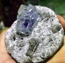 Yao Gang Fairy Wrap Body Purple Fluorite Natural Mineral Crystal Ore Specimen Original Stone Gem Collection ys002