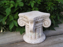 European home decoration table top flower pot base Vintage pottery Roman column Shop soft decoration