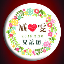 Wedding badge brothers group girlfriends group relatives group badge custom-made