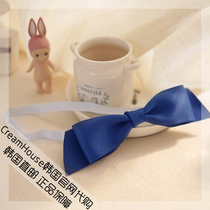 (CreamHouse) Korean royal blue bow baby girl baby rubber band hair band