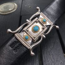 GOROS Takahashi wulang three gold rope turquoise 4 silver beads inlaid special edition belt belt girdle goros spot