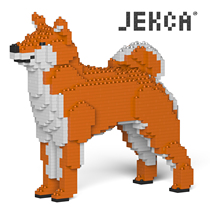JEKCA Jicka Shiba Dog Microparticle Building Blocks Desktop Art Pendings Dog Products Adult Building Blocks Hong Kong Design