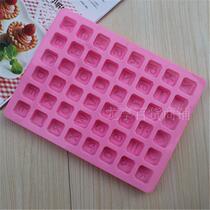 Export to Europe and the United States quality 48 star-shaped English letters silicone chocolate mold LFGB FDA