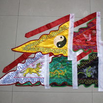 Trumpet road five-party order flag five-color flag Taoist ritual flag five-element flag five-color flag road four gods gossip