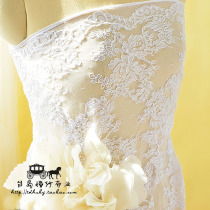 Taiwan new Japanese and Korean cloth embroidery car stock Palace fabric dress L202 white lace fabric