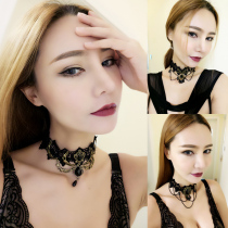 Hipo Saint Party Harajuku style punk style retro lace neck chain collarbone necklace collar collar fake collar accessories