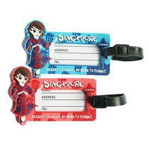 Singapore Changi Airport stewardess travel portable luggage tag listing aircraft boarding pass check tag