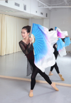 Factory direct selling dance silk fan Xiusai dance fan double-sided silk dance fan Feng Cui Yu Yi fan