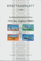 West Berlin 1980-3 Supplementary Stamps History of Aviation History Birth Paper First Day Commemorative Postmark