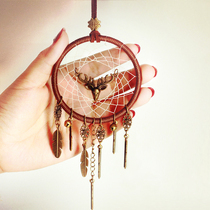 The new one deer Ping an all-way Safety Car pendant car decoration catcher dream net handmade car hanging hanging decoration wind chime gift